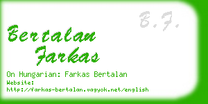 bertalan farkas business card